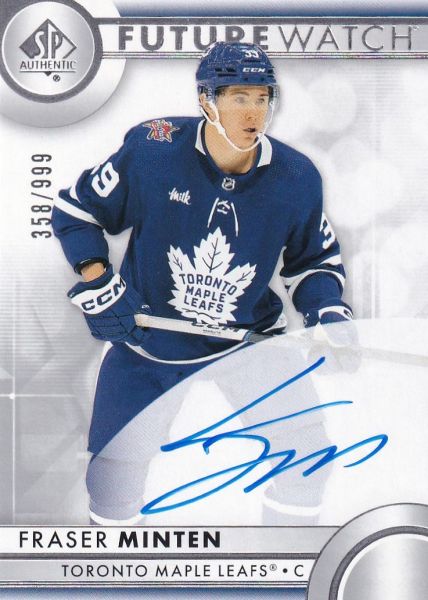 AUTO RC karta FRASER MINTEN 23-24 SP Authentic Future Watch Autograph /999